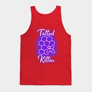 Tatted Kitten Purple Tank Top